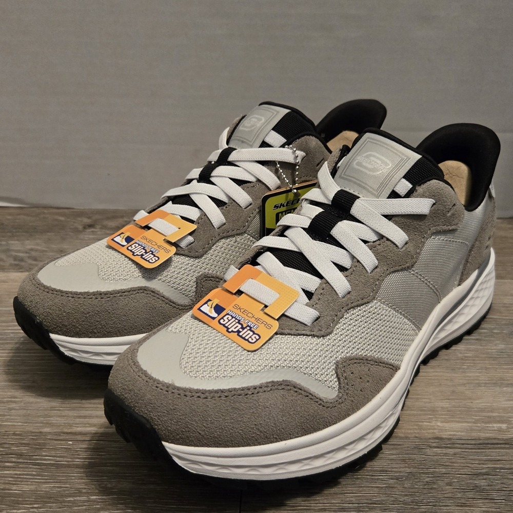 Sketchers Hands Free Slip-ins Mens Size 7  (Mercer) New in box Gray  Relaxed Fit